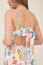 Load image into Gallery viewer, Summer Print Pleated Back Bow Midi Dress
