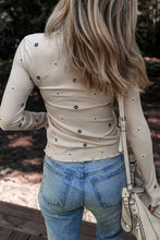 Load image into Gallery viewer, Floral Ribbed Long Sleeve Top
