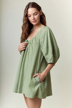 Load image into Gallery viewer, Stripe Front Tie Detail Easy Fit Romper
