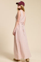 Load image into Gallery viewer, Plaid Sleeveless Maxi Dress W Adjustable
