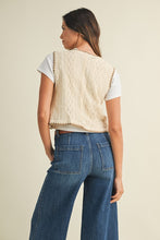 Load image into Gallery viewer, Blanket Stitch Floral Crochet Sweater Ve

