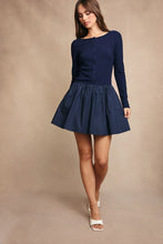 Load image into Gallery viewer, Boat Neck Knit Top Mini Dress
