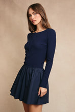 Load image into Gallery viewer, Boat Neck Knit Top Mini Dress
