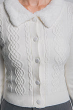 Load image into Gallery viewer, Faux-fur Collared Trim Cardigan
