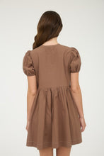 Load image into Gallery viewer, Front Tie Short Puff Sleeve Babydoll Min
