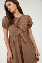 Load image into Gallery viewer, Front Tie Short Puff Sleeve Babydoll Min
