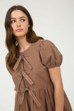 Load image into Gallery viewer, Front Tie Short Puff Sleeve Babydoll Min
