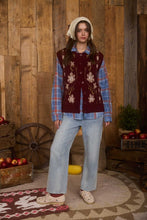 Load image into Gallery viewer, Floral Button Down Knit Cardigan Vest
