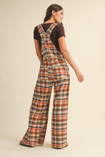 Load image into Gallery viewer, Plaid Patch Pocket Wide Leg Woven Jumpsu
