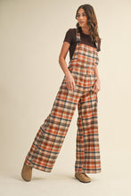 Load image into Gallery viewer, Plaid Patch Pocket Wide Leg Woven Jumpsu
