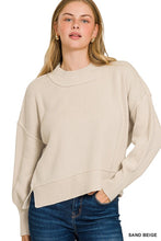 Load image into Gallery viewer, Wide Neck Band Drop Shoulder Sweater
