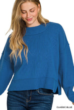 Load image into Gallery viewer, Wide Neck Band Drop Shoulder Sweater
