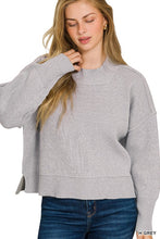 Load image into Gallery viewer, Wide Neck Band Drop Shoulder Sweater
