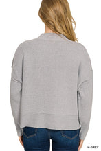 Load image into Gallery viewer, Wide Neck Band Drop Shoulder Sweater
