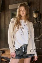 Load image into Gallery viewer, Horse Jacquard Shawl Knit Cardigan
