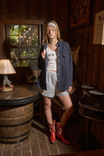 Load image into Gallery viewer, Dark Denim Button Down Long Sleeve Shirt
