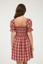 Load image into Gallery viewer, Plaid Corset Front Tie Sleeveless Midi D
