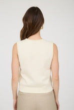 Load image into Gallery viewer, Raw Edge Button Down Knit Cardigan Vest
