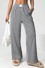 Load image into Gallery viewer, Stripe Patched Waist Pocketed Pants
