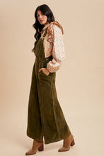 Load image into Gallery viewer, Corduroy Mineral Washed Wide Leg Overall
