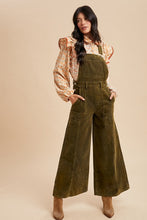 Load image into Gallery viewer, Corduroy Mineral Washed Wide Leg Overall

