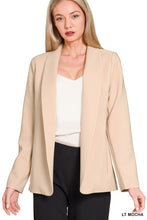 Load image into Gallery viewer, Woven Long Sleeve Blazer With Lining
