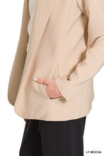 Load image into Gallery viewer, Woven Long Sleeve Blazer With Lining
