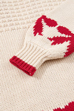 Load image into Gallery viewer, Bow Pattern Textured Open Front Baggy Cardigan

