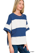 Load image into Gallery viewer, French Terry Color Block Exposed Seam To
