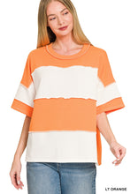Load image into Gallery viewer, French Terry Color Block Exposed Seam To
