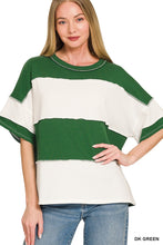 Load image into Gallery viewer, French Terry Color Block Exposed Seam To
