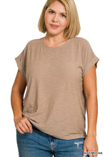 Load image into Gallery viewer, Plus Slub Cuffed Sleeve Tee
