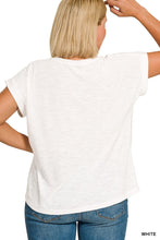 Load image into Gallery viewer, Plus Slub Cuffed Sleeve Tee
