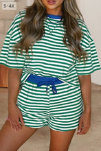 Load image into Gallery viewer, Stripe Contrast Trim Boxy Terry Short Se
