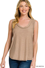 Load image into Gallery viewer, Slub Raw Edge Detail Tank Top
