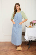 Load image into Gallery viewer, Washed Denim Sleeveless Midi Dress
