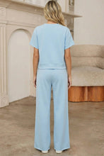 Load image into Gallery viewer, Solid Color Loose Tee Drawstring Pants Set
