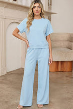 Load image into Gallery viewer, Solid Color Loose Tee Drawstring Pants Set
