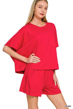 Load image into Gallery viewer, Exposed Seam Boxy Top &amp; Shorts Set
