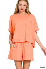 Load image into Gallery viewer, Exposed Seam Boxy Top &amp; Shorts Set
