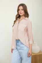 Load image into Gallery viewer, Stripe Collared Button Down Lightweight
