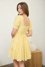 Load image into Gallery viewer, Square Neck Ruffle Detail Tiered Mini Dress
