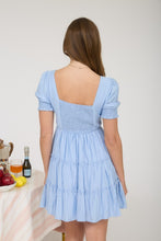 Load image into Gallery viewer, Square Neck Ruffle Detail Tiered Mini Dress
