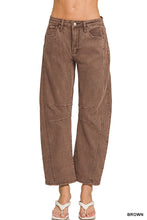 Load image into Gallery viewer, Barrel-leg Color Denim Pants
