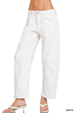 Load image into Gallery viewer, Barrel-leg Color Denim Pants
