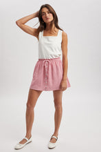 Load image into Gallery viewer, Gingham Button-up Mini Skirt
