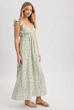 Load image into Gallery viewer, Floral Ruffle Sleeve Maxi Dress
