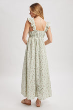 Load image into Gallery viewer, Floral Ruffle Sleeve Maxi Dress
