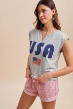 Load image into Gallery viewer, 4th Of July Usa Flag French Terry Muscle
