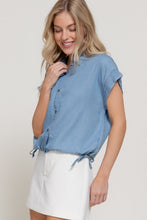 Load image into Gallery viewer, Cinch Waist Denim Top
